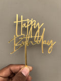 Happy Birthday Acrylic Cake Topper - Design No :- 14
