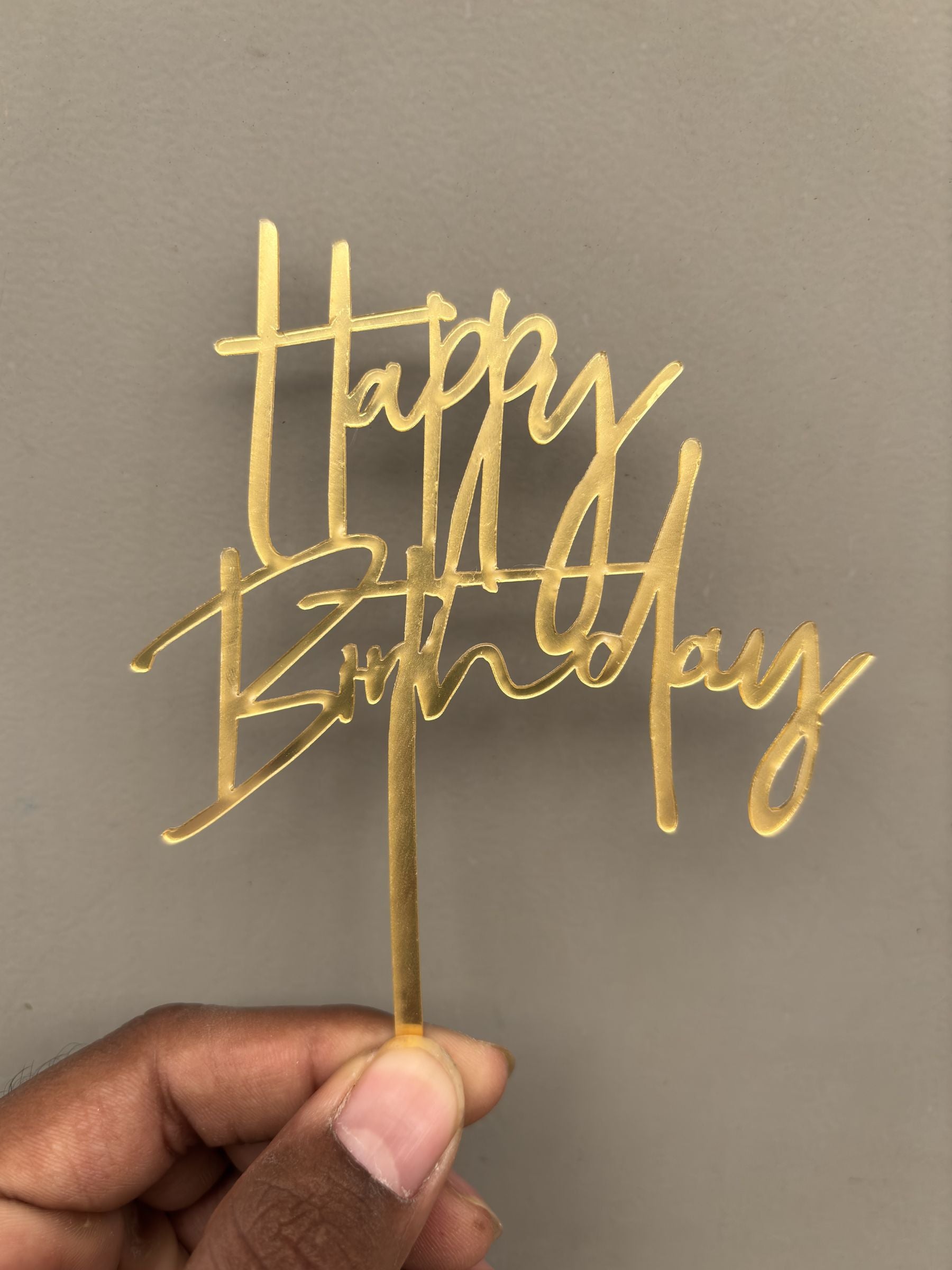 Happy Birthday Acrylic Cake Topper - Design No :- 14