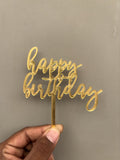 Happy Birthday Acrylic Cake Topper - Design No :- 13