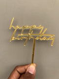 Happy Birthday Acrylic Cake Topper - Design No :- 18