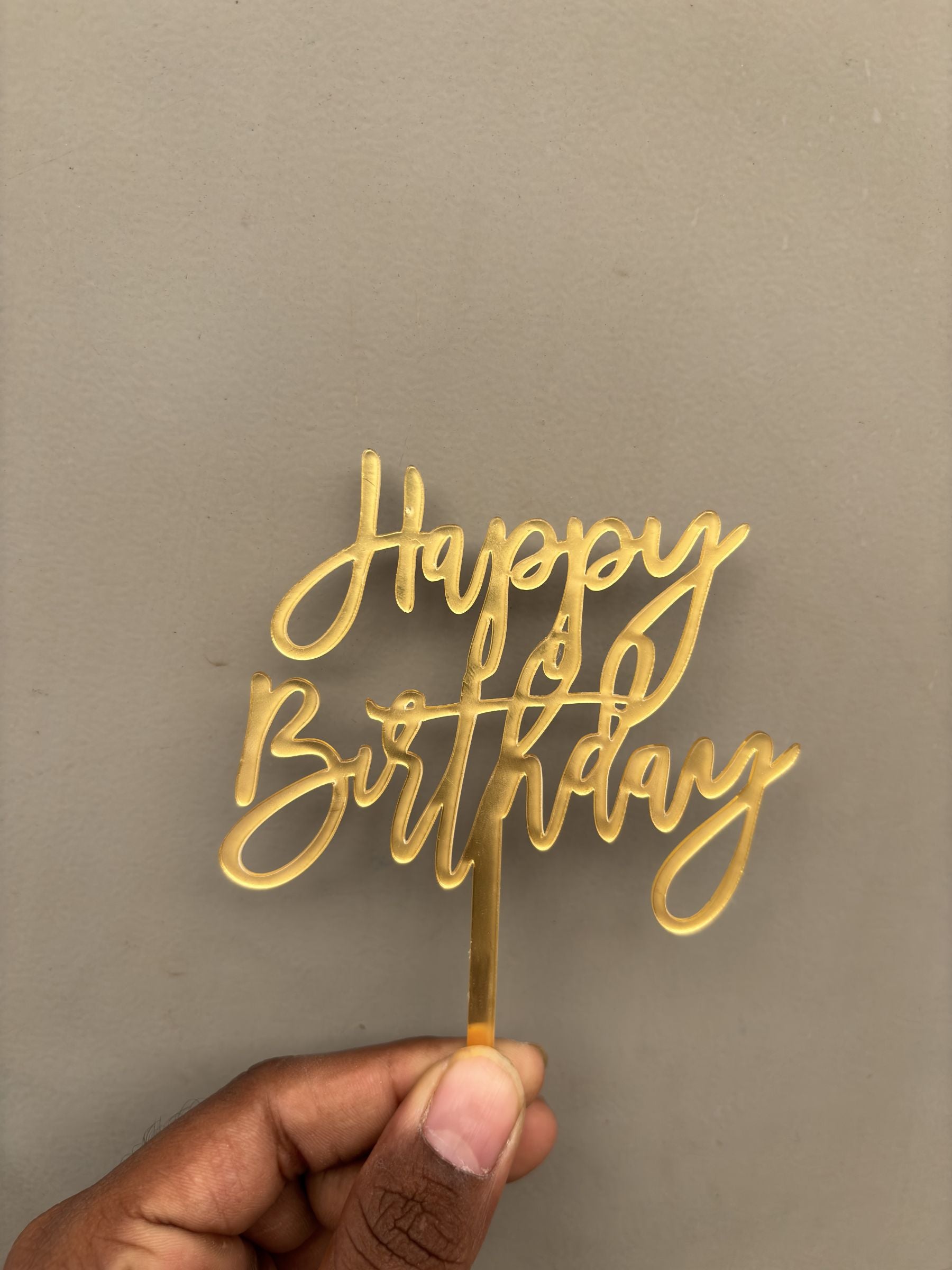 Happy Birthday Acrylic Cake Topper - Design No :- 21