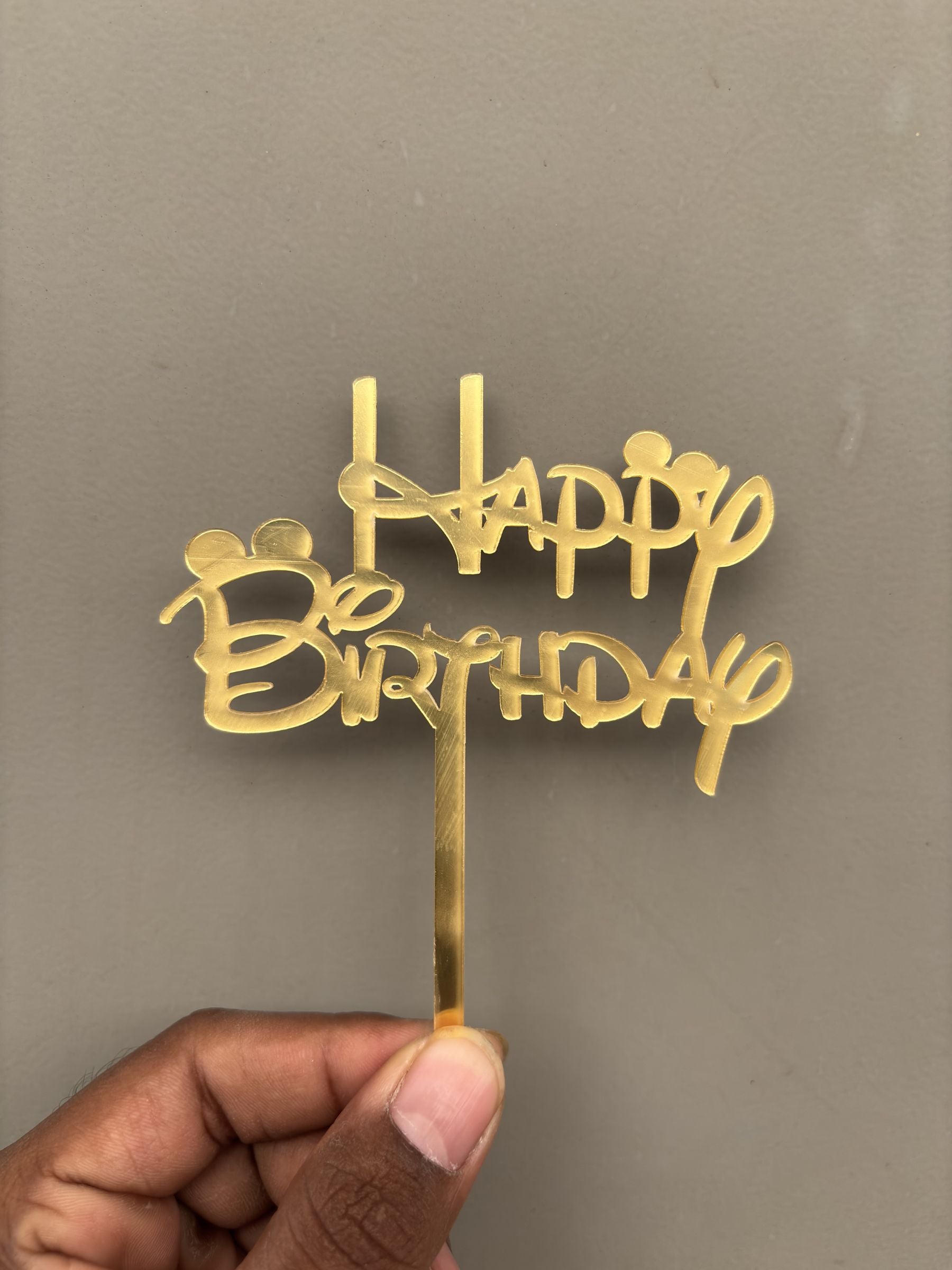 Happy Birthday Acrylic Cake Topper - Design No :- 58