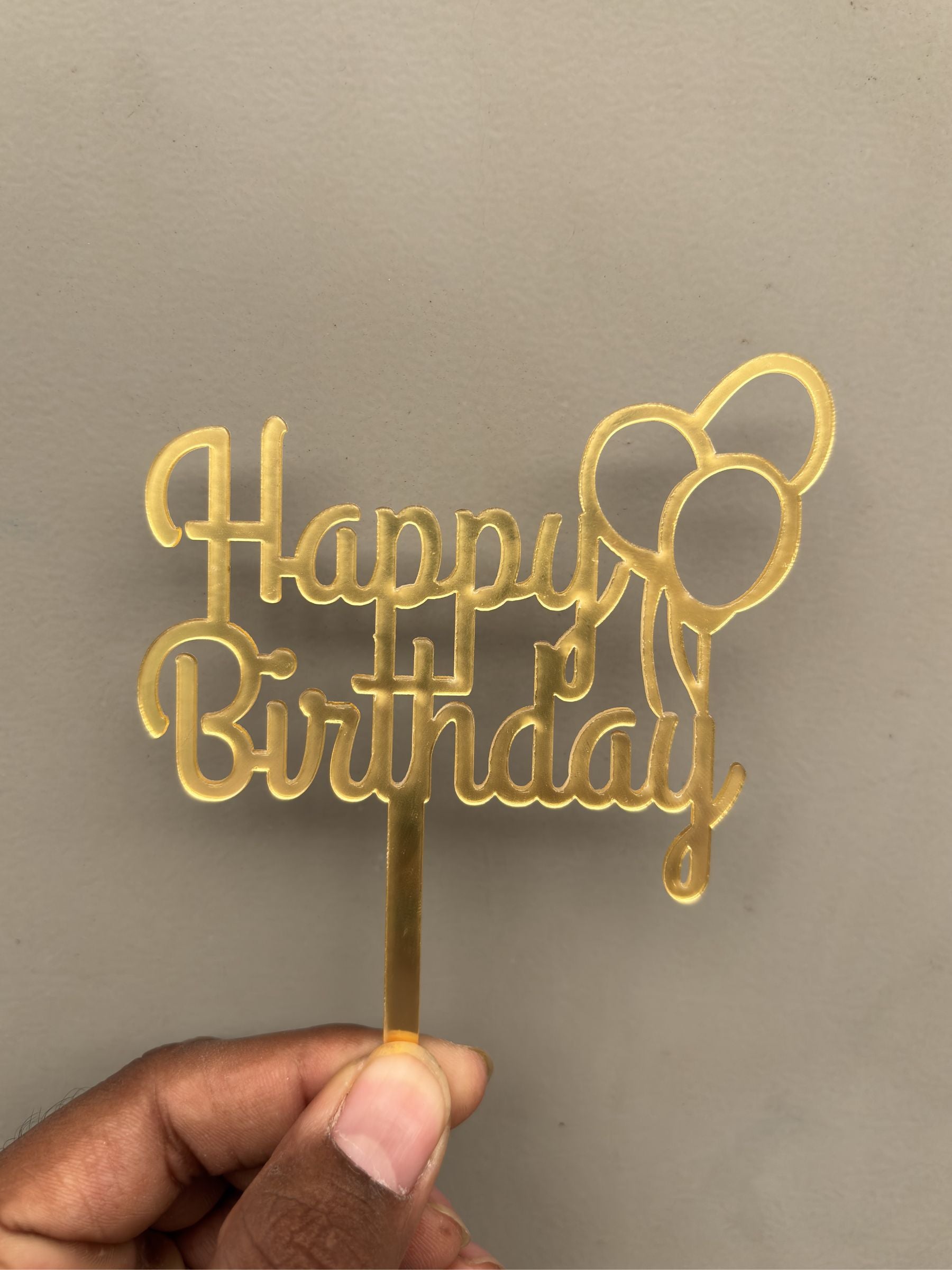 Happy Birthday Acrylic Cake Topper - Design No :- 7