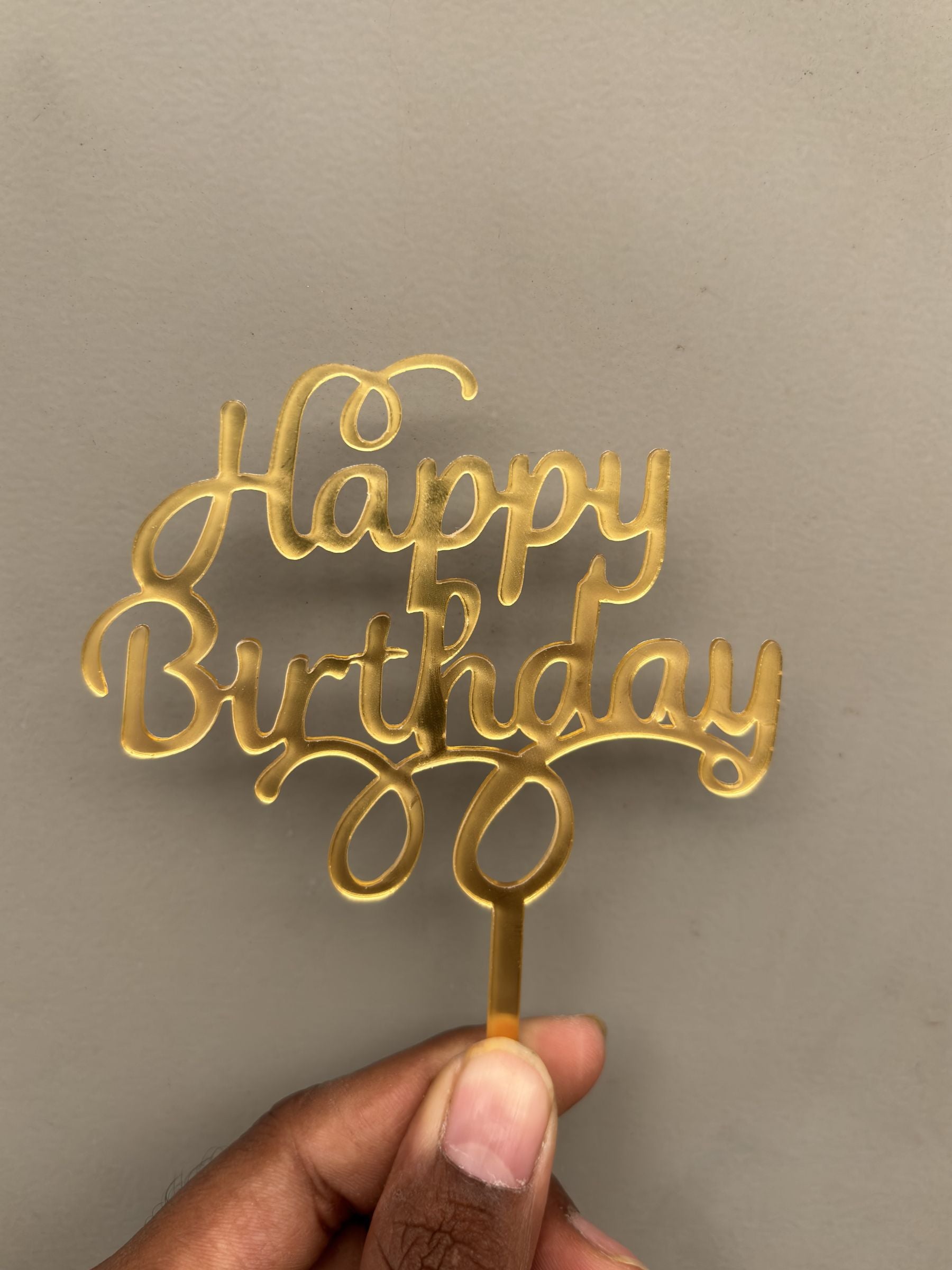 Happy Birthday Acrylic Cake Topper - Design No :- 2