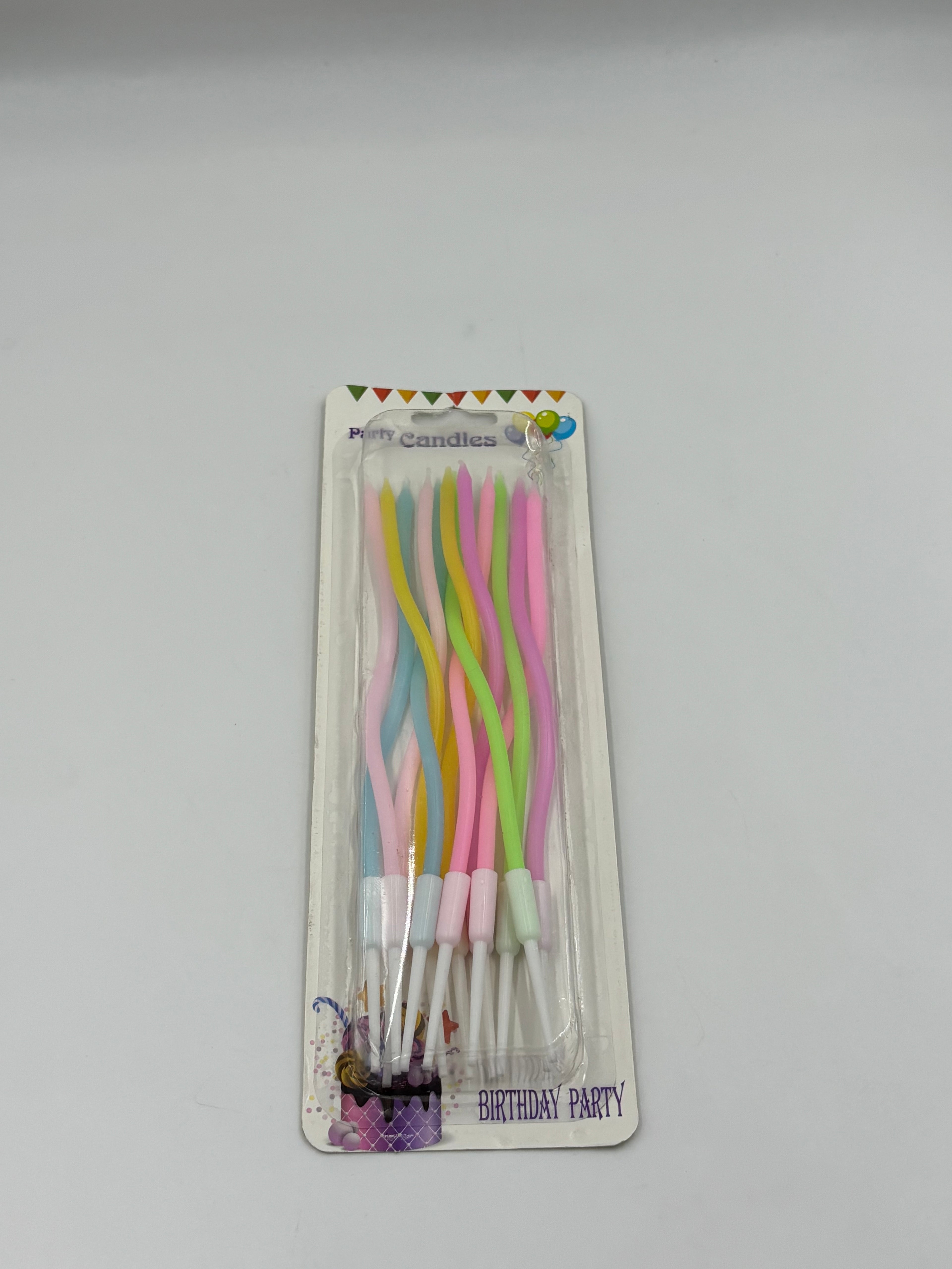 Pastel Twisted Candle - pack of 12 pcs
