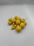 Dark Yellow Faux Ball - pack of 20 pcs