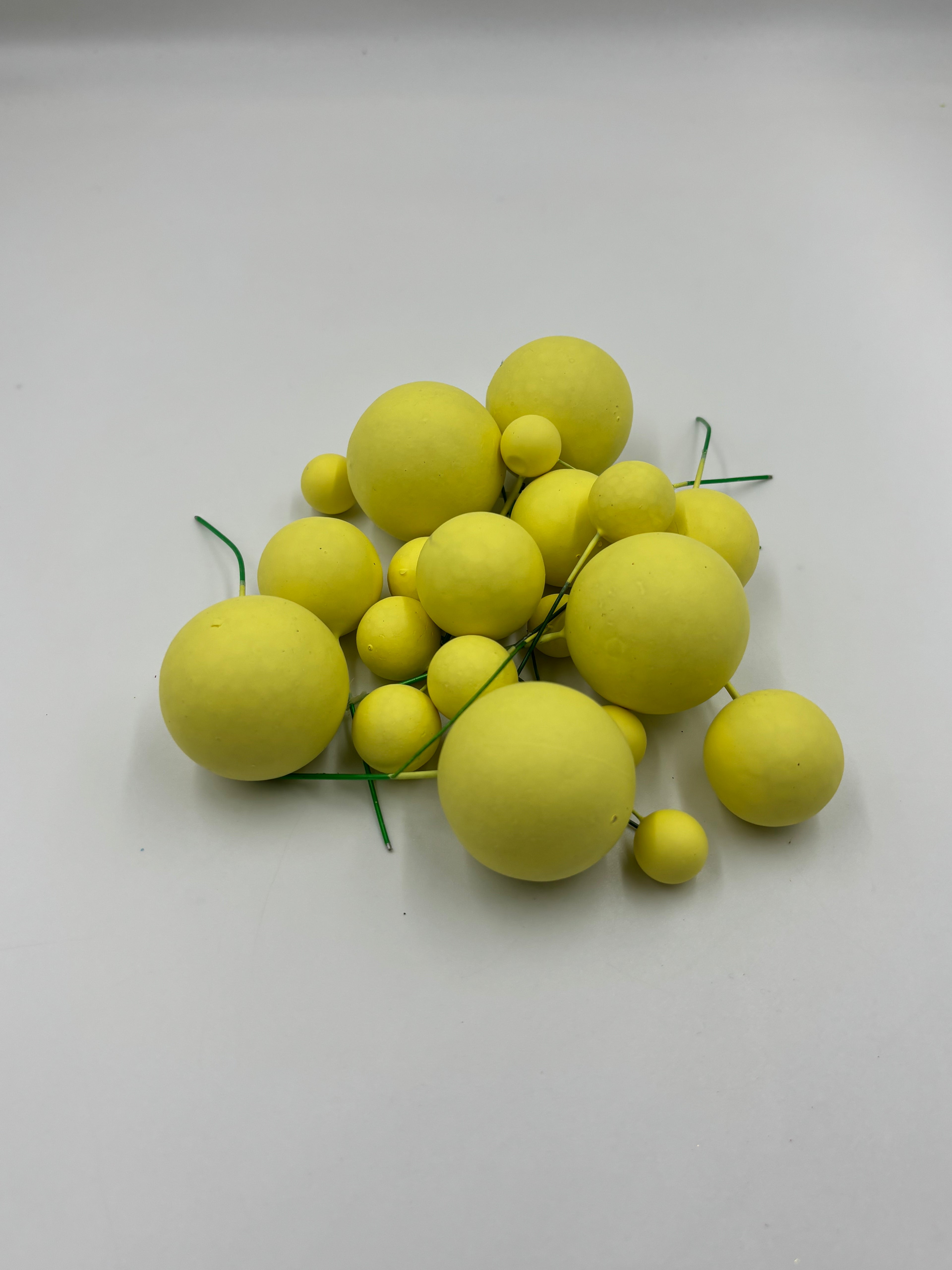 Yellow Faux Ball - pack of 20 pcs