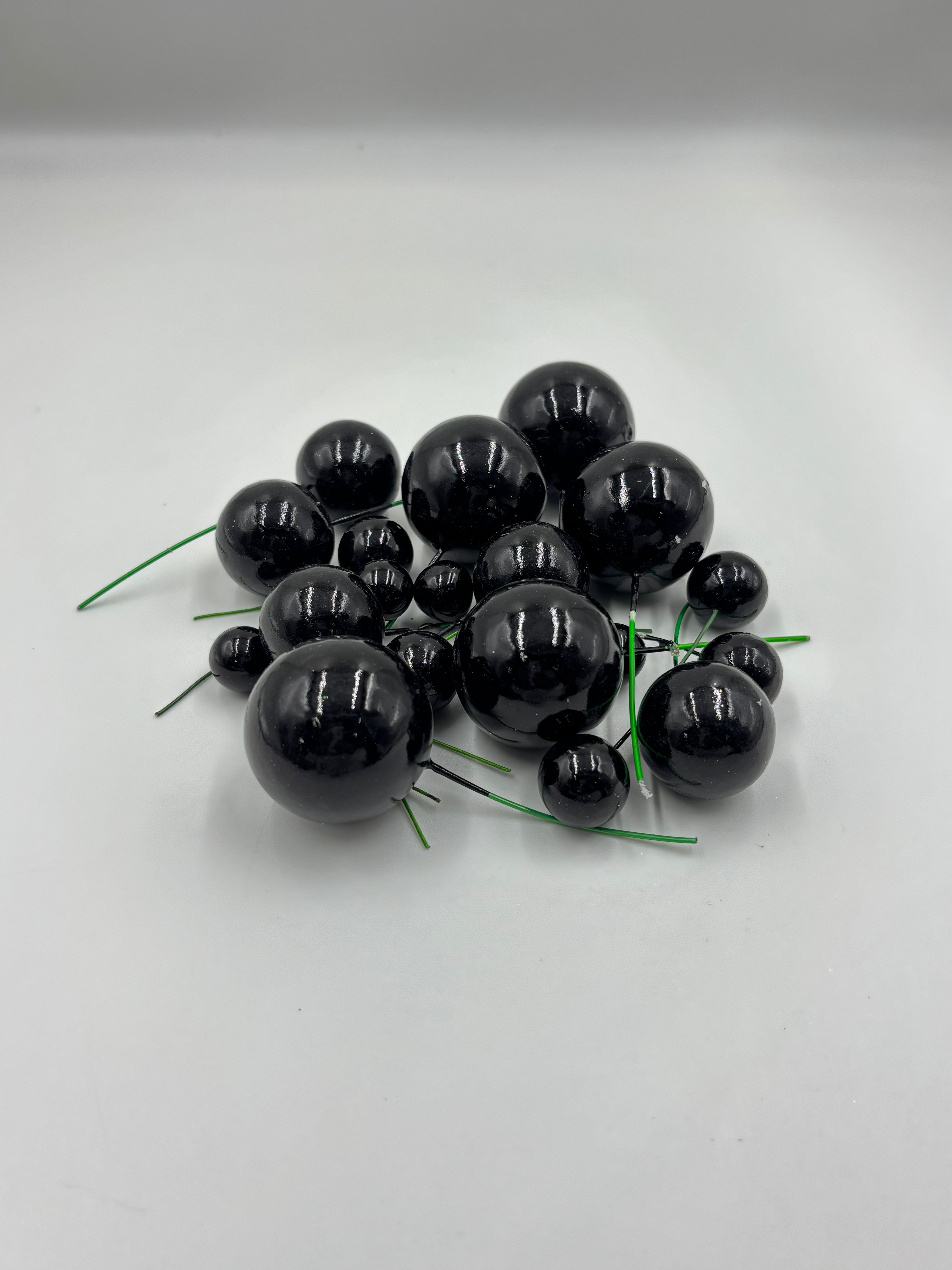 Black Faux Ball - pack of 20 pcs