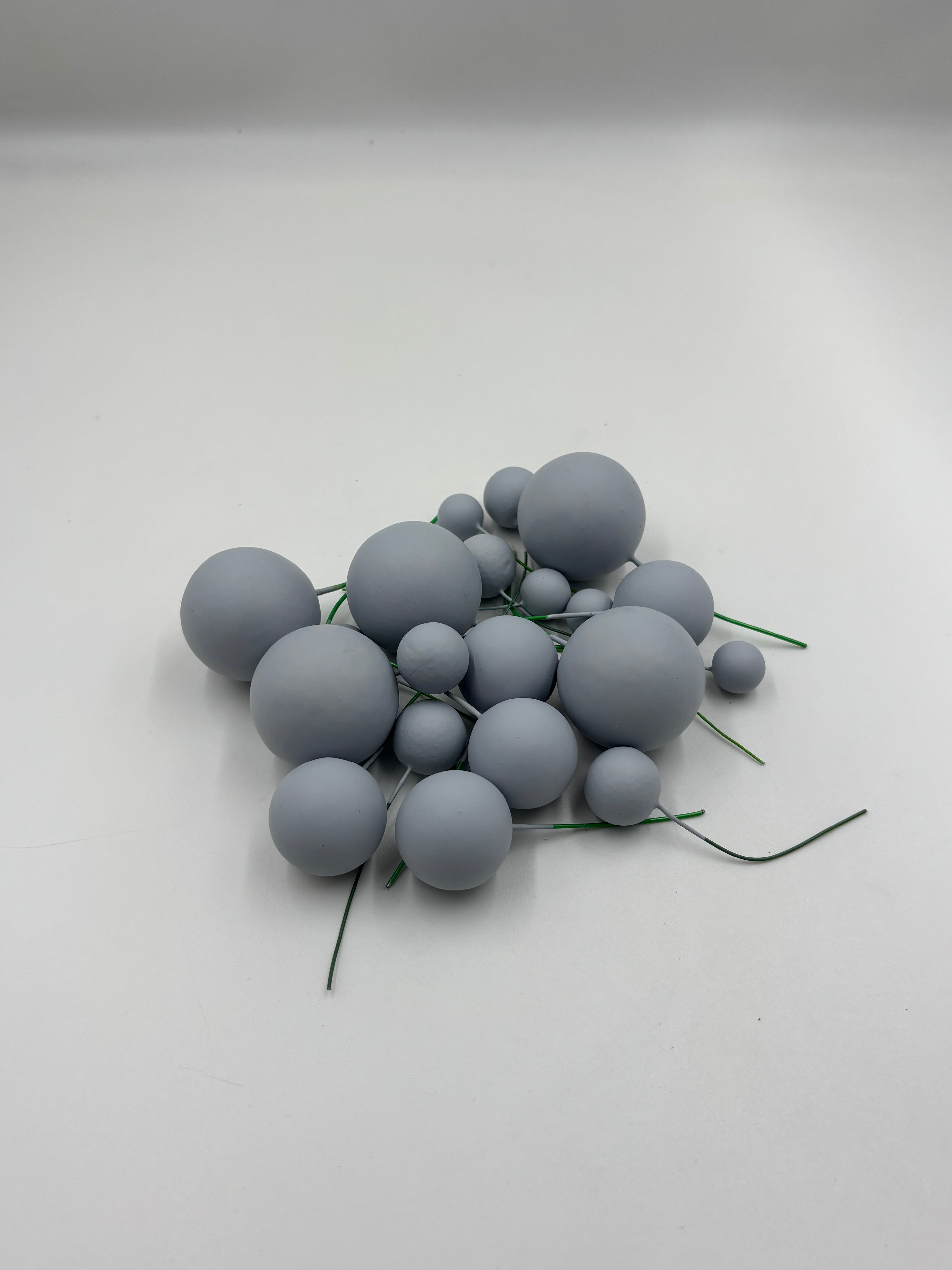 Grey Faux Ball - pack of 20 pcs