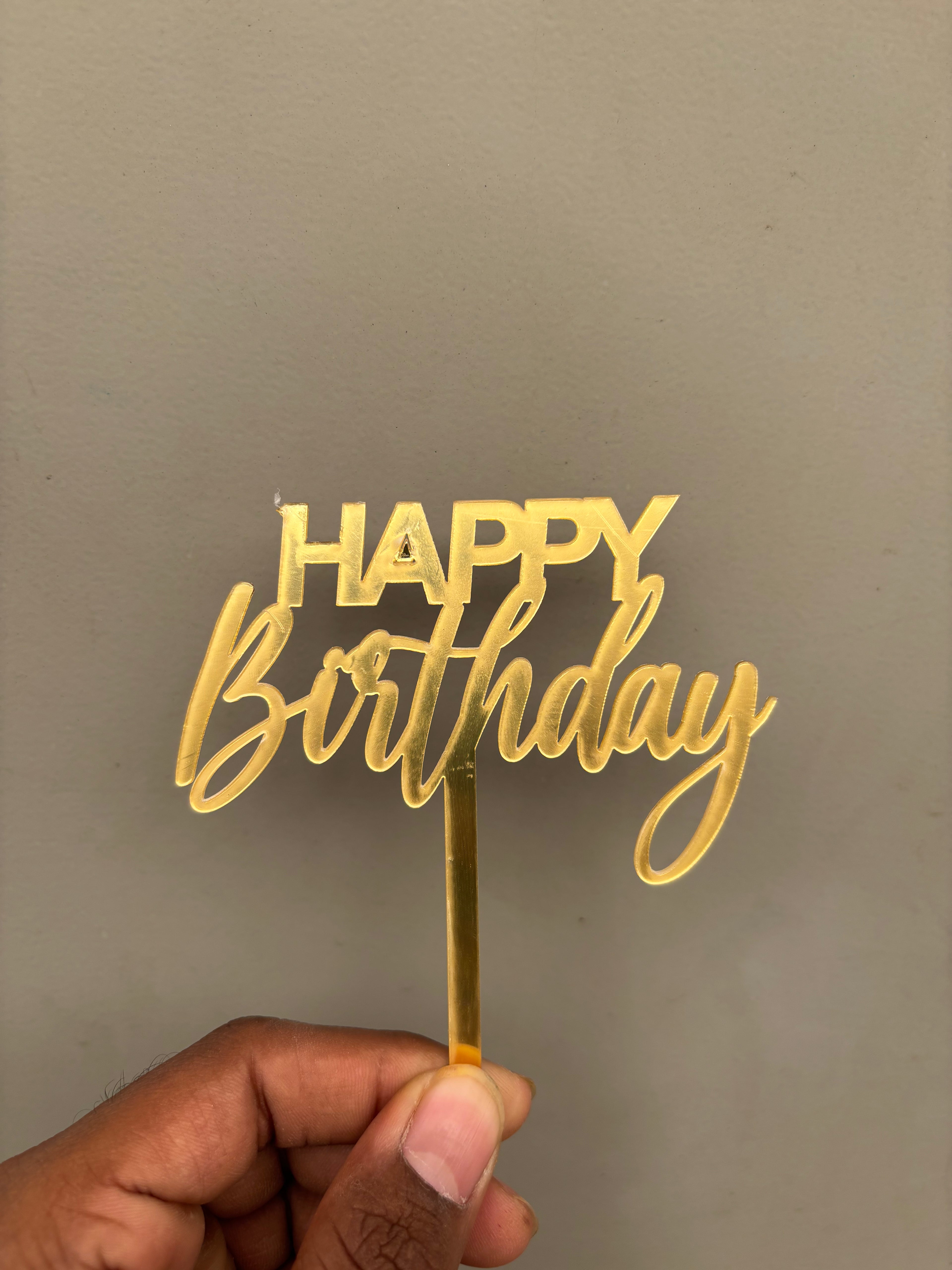 Happy Birthday Acrylic Cake Topper - Design No :- 67