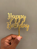 Happy Birthday Acrylic Cake Topper - Design No :- 19
