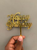 Happy Birthday Acrylic Cake Topper - Design No :- 47