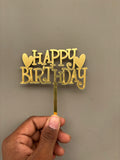Happy Birthday Acrylic Cake Topper - Design No :- 65