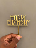 Happy Birthday Acrylic Cake Topper - Design No :- 10