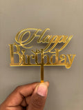 Happy Birthday Acrylic Cake Topper - Design No :- 59