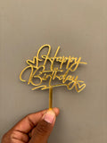 Happy Birthday Acrylic Cake Topper - Design No :- 61