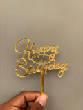 Happy Birthday Acrylic Cake Topper - Design No :- 55